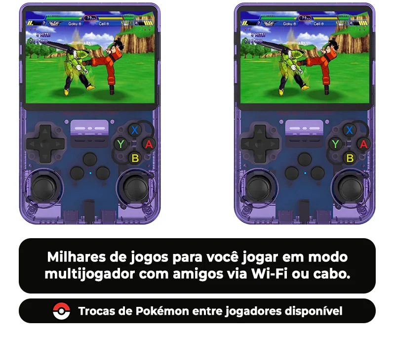 Console R36S™ - 17.500 Jogos de 20+ Consoles