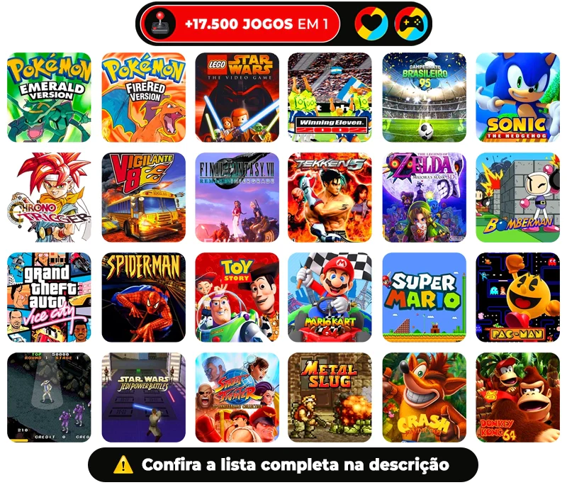Console R36S™ - 17.500 Jogos de 20+ Consoles