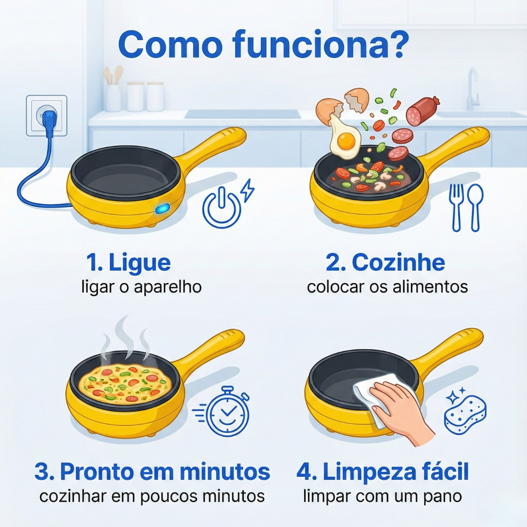 DONAFÁCIL™ – Frigideira Elétrica Antiaderente